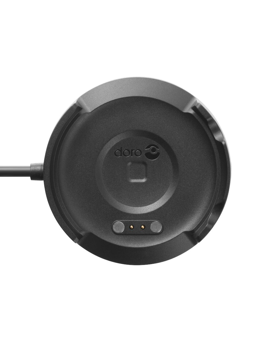 Black electronic device with 'elora' branding on a white background